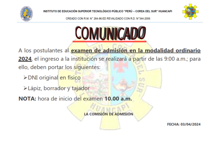 COMUNICADO