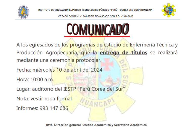 COMUNICADO