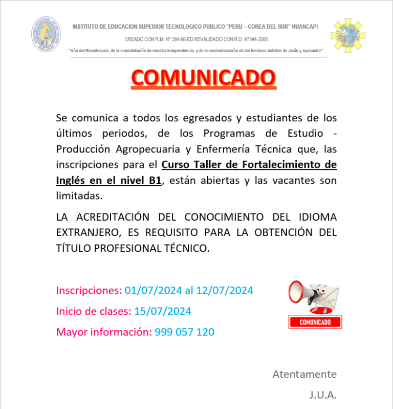 COMUNICADO